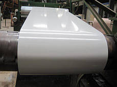 Гладкий аркуш із глянсовим полімерним покриттям RAL 9003 завтовшки 0,88 мм Італія ARVEDI, ширина 1250 мм., фото 3