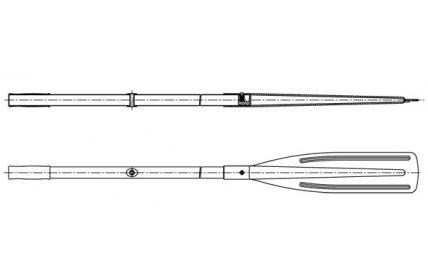 Весла L-1,5 м на надувную лодку ПВХ или резиновую алюминиевые разборные вёсла для лодки - фото 3 - id-p587230581