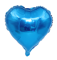 Фольгований шар Серце синє 9"