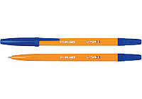 Ручка шарикова Economix Range 0,5 корпус оранжевый, синий цв.