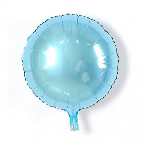 Фольгована куля без малюнка Коло блакитне 18"