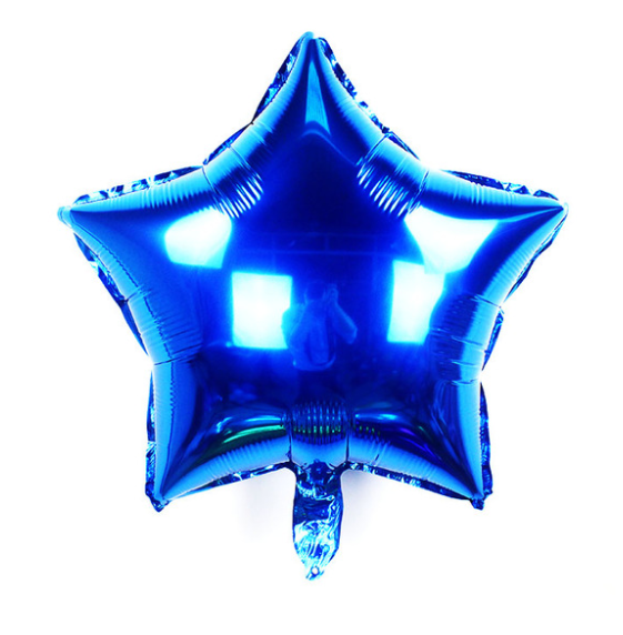Фольгована куля без малюнка Зірка Синя 18"