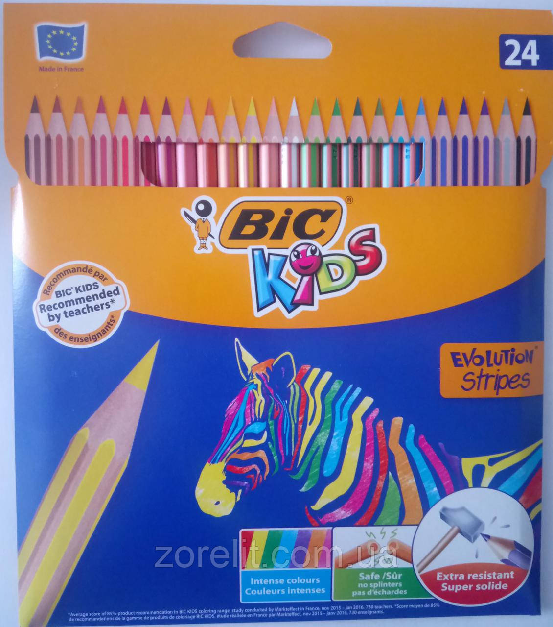 Цветные карандаши Bic Stripes (24 цветов)