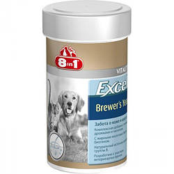 8in1 (8в1) Brewers Yeast Tablets with Garlic - пивні дріжджі для собак і котів,1430таб.
