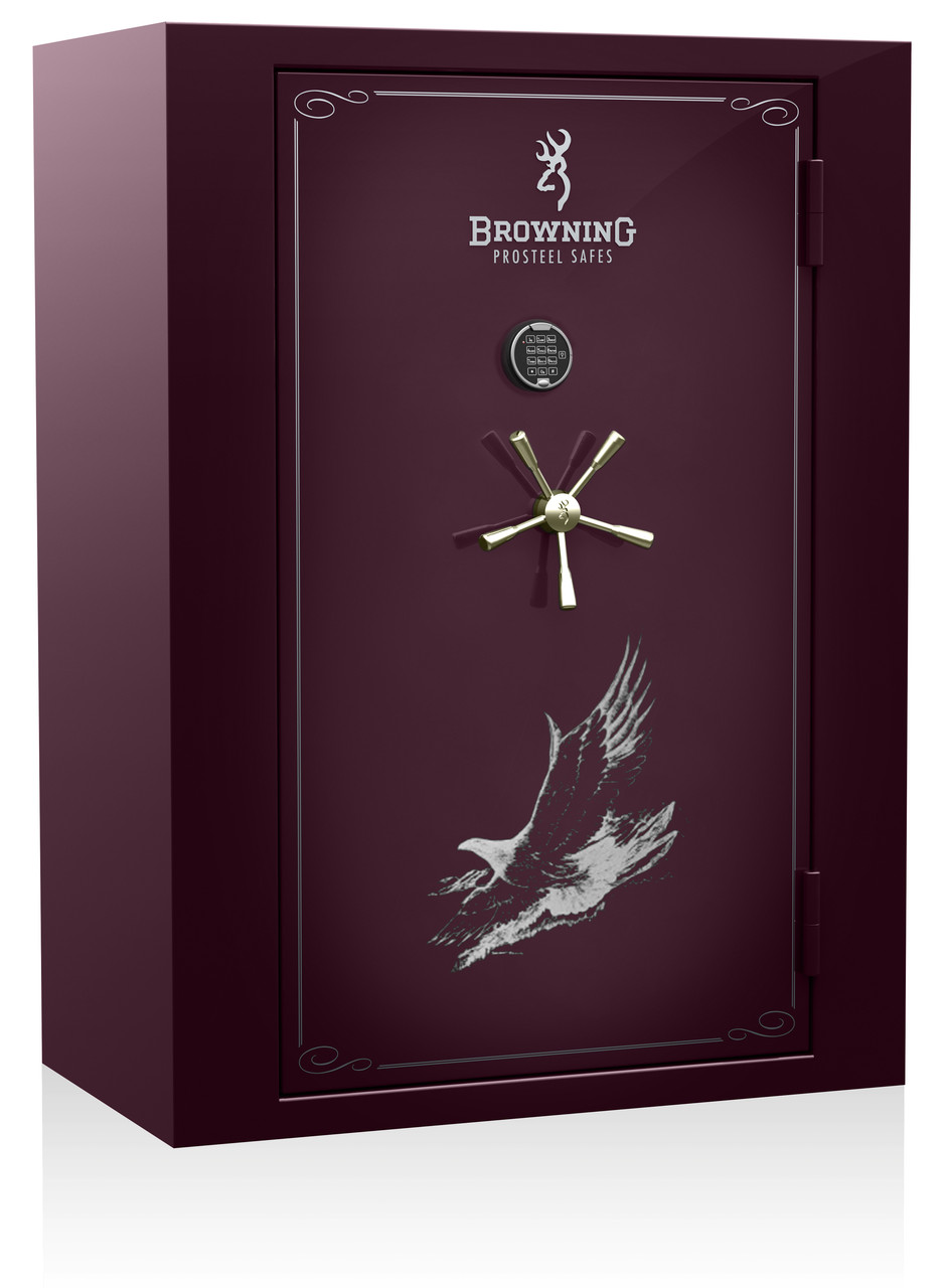 SR45FE Сейф BROWNING "Silver" 183x110x65 багр.двоколір,золоті ручки, електр.замок, NRA