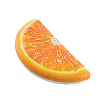 Надувной пляжный матрас Intex 58763 «Долька Апельсина», оранжевый, 178 х 85 см