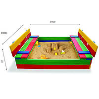 Детская деревянная песочница для улицы 29 размер 100х100см SportBaby