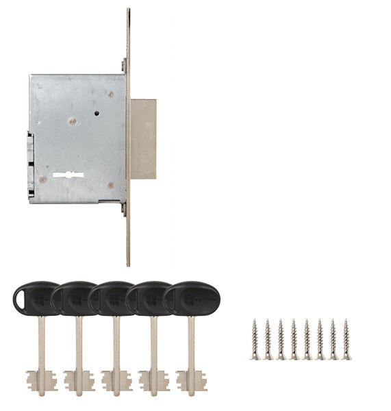 Замок врезной сувальдный MOTTURA 40.751 (42мм) без накладок - фото 1 - id-p728517447