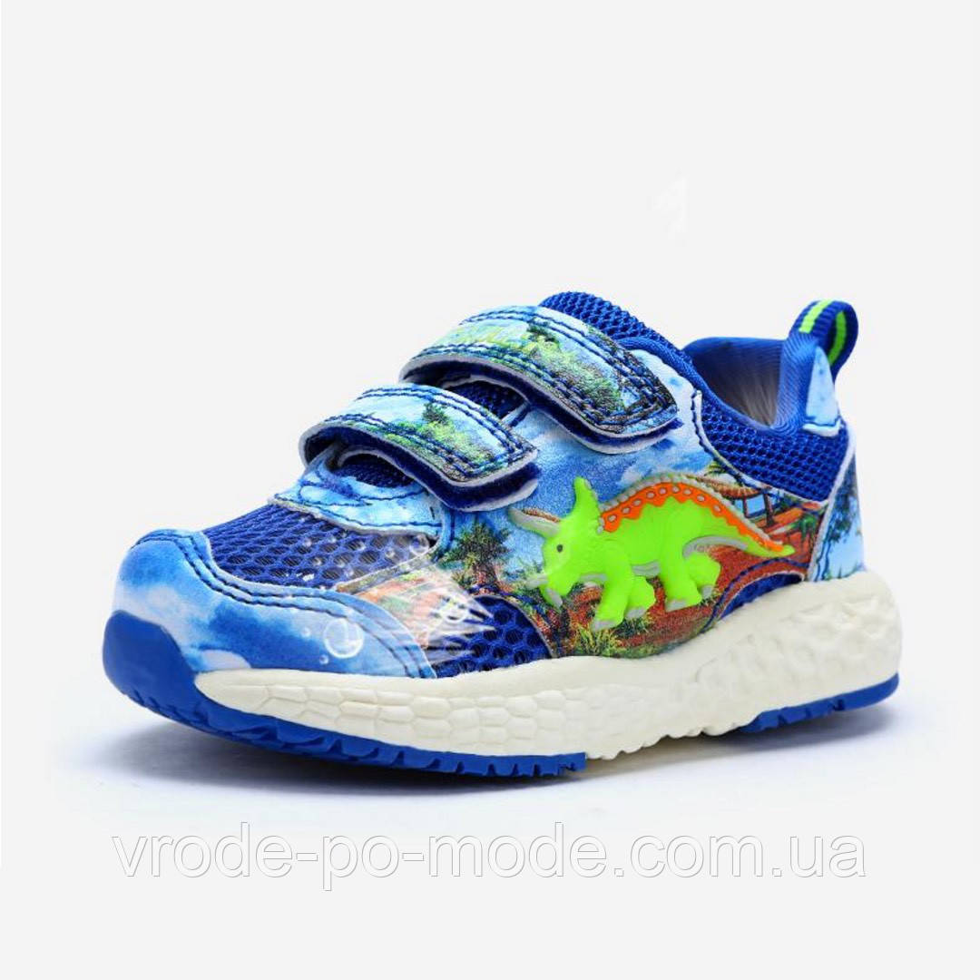 Дитячі 3D кросівки «Dinosoles» TRICERATOPS, для малюків, не блимають, фото 1