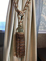 Пензлі підхоплювачів для штор зі стеклярусом кольору коричневий 75 см , фото 2