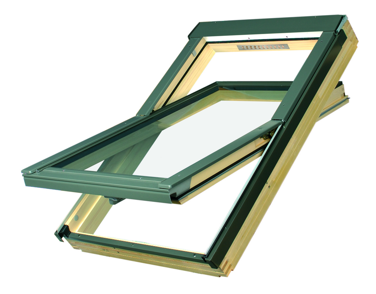 Крышное окно Fakro деревянное вращательное окно с вент. щелей - фото 3 - id-p494358045
