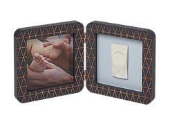 Подвійна рамочка Baby Art з відбитком мідно-темно сіра