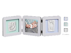Рамочка Baby Art Потрійна з відбитком ручки ніжки малюка Пастель