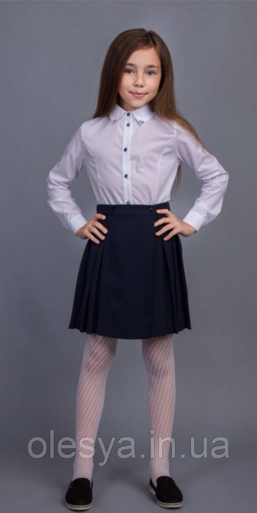 Спідниця шкільна на запах «Sandy» Розміри 116,128 Чорний колір, фото 1