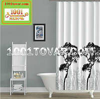 Тканевая шторка для ванной комнаты из полиэстера "Forest" Tropik, размер 180х200 см., Турция