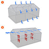 Тентовий гараж COMFORT ПВХ 3 x 6м Зелений, фото 7
