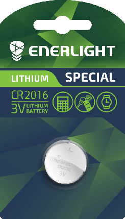Батарейка літієва ENERLIGHT CR 2016 3V KNZ, фото 1