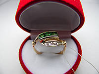 Золотое женское кольцо с бриллиантами. Размер 21