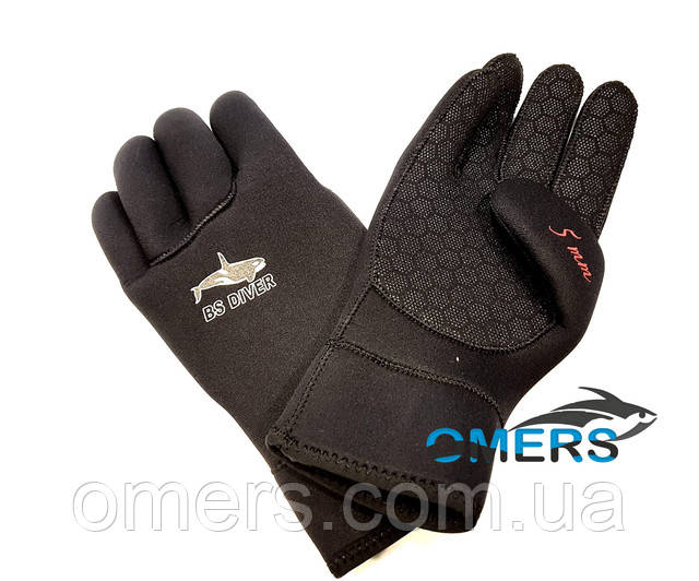 Перчатки BS Diver Ultrablack 7 мм открытая пора