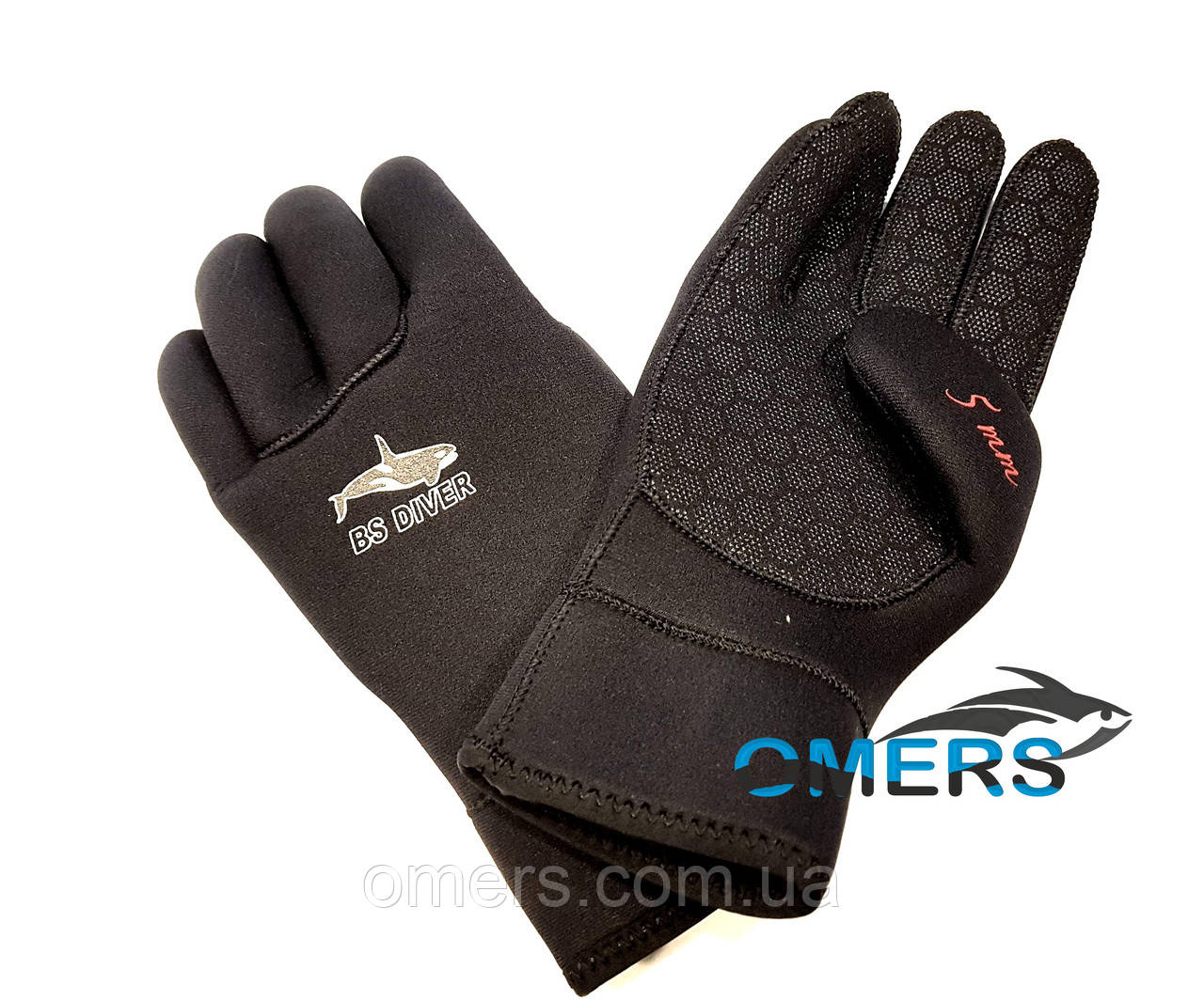 Рукавички BS Diver Ultrablack 7 мм відкрита пора