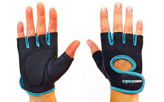 Сині рукавички Fitnes Gloves, фото 3