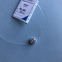 Кулон на волосіні з великим цирконієм - срібло 925