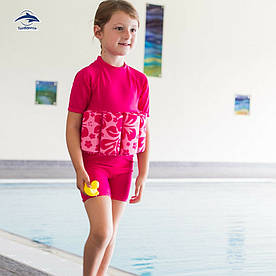 Дитячий купальник-поплавець Konfidence Floatsuits гібіскус/рожевий L/4-5 років ТМ Konfidence FS05-B-05