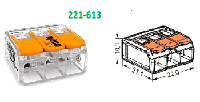 WAGO-клемма 3 контактная 0,5-6мм2 для распределительных коробок