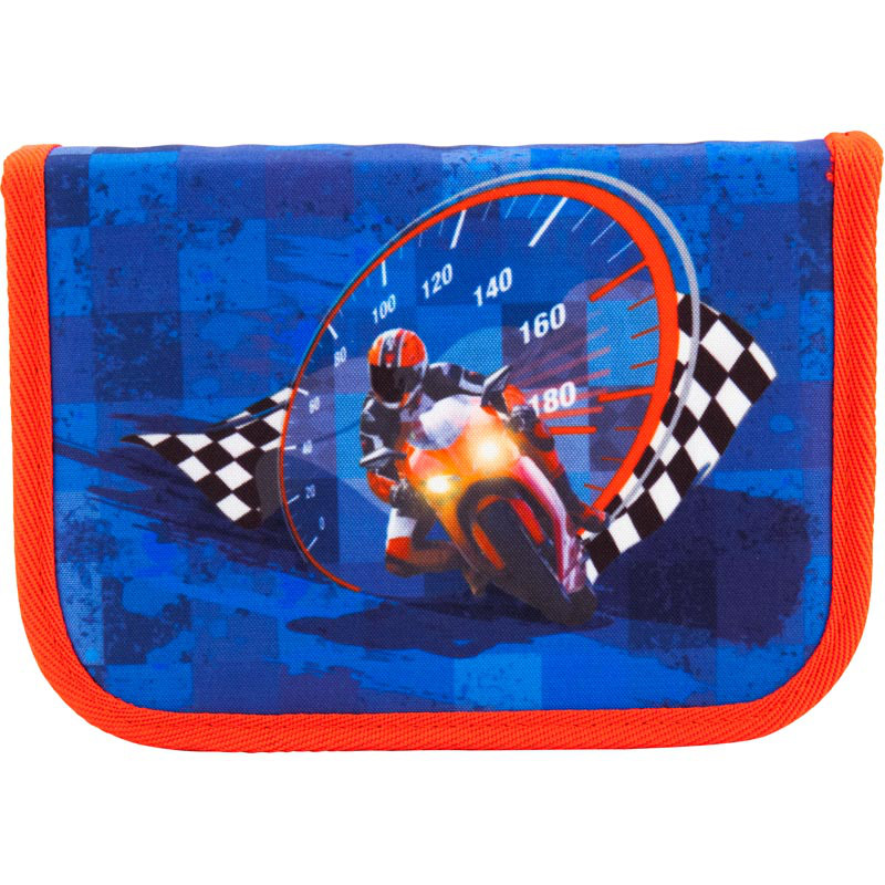 Пенал Kite K18-621-7 1 отделение 1 отворот без наполнения "Motocross"