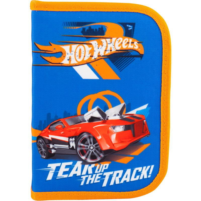 Пенал Kite HW18-622-1 1 отделение 2 отворота без наполнения "Hot wheels"