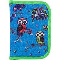 Пенал школьный 1 отделение 2 отворота "Love owl you forever" Kite K18-622-1