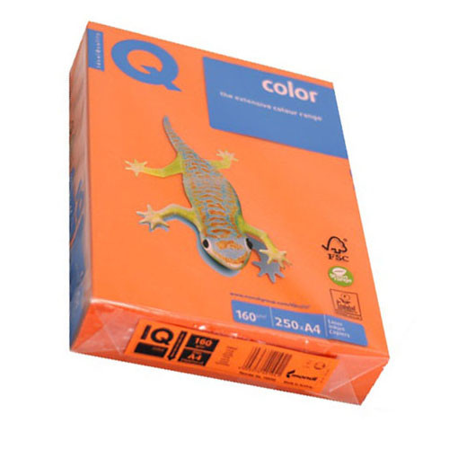 Папір кольоровий помаранчевий інтенсив, 500 аркушів, А4, 80 г/м2, OR43, Maestro Color
