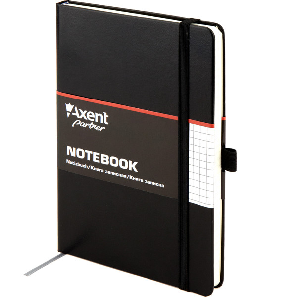 Книга записная Axent Partner А5 8201-01-A 125*195 мм клетка 96 листов черная