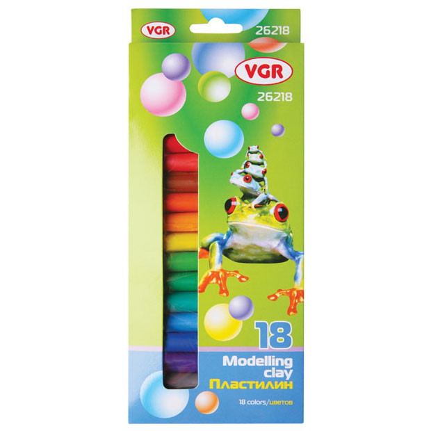 Пластилин VGR 26218 18 цв 300 г