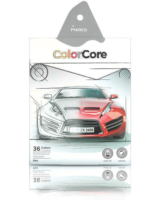 Карандаши цветные Marco Color Core 36 цветов 3100-36CB