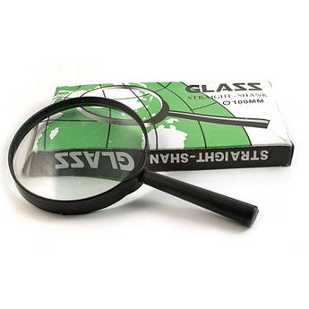 Лупа діаметр 100 мм, скляна лінза, пластикова оправа, Josef Otten 7818-40G