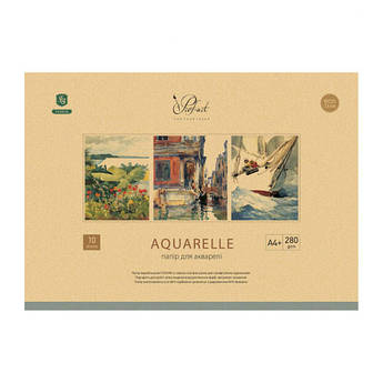 Папір для акварелі "Muse" А4+ 280 г/м2, 10 аркушів PD-A4-004