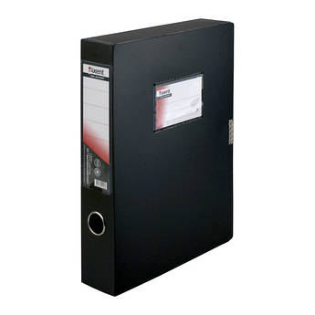 Папка-бокс пластикова А4 на липучці 60 мм, чорна Axent 1760-01-A