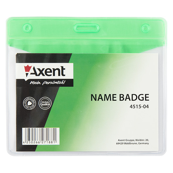 Бейдж Axent 4515-04-A 100*70 мм глянцевый горизонтальный зеленый