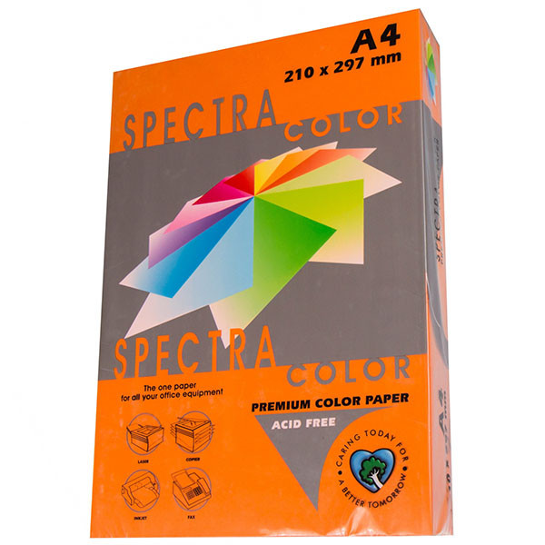Папір кольоровий помаранчевий інтенсивний, 500 аркушів, А4, 80 г/м2, IT 240 Saffron, Spectra Color