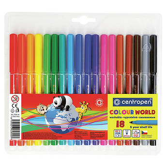 Фломастеры Centropen Colour World 7550 18 цв.