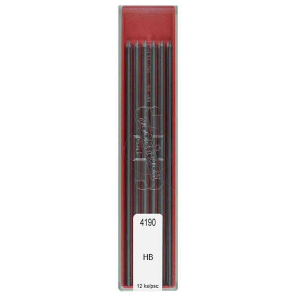Грифелі для олівця цангового 2,0 мм., HB, (12 штук) Koh-i-noor 4190
