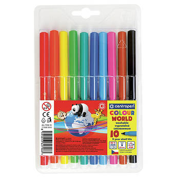 Фломастери 10 кольорів Centropen Colour World 7550/10