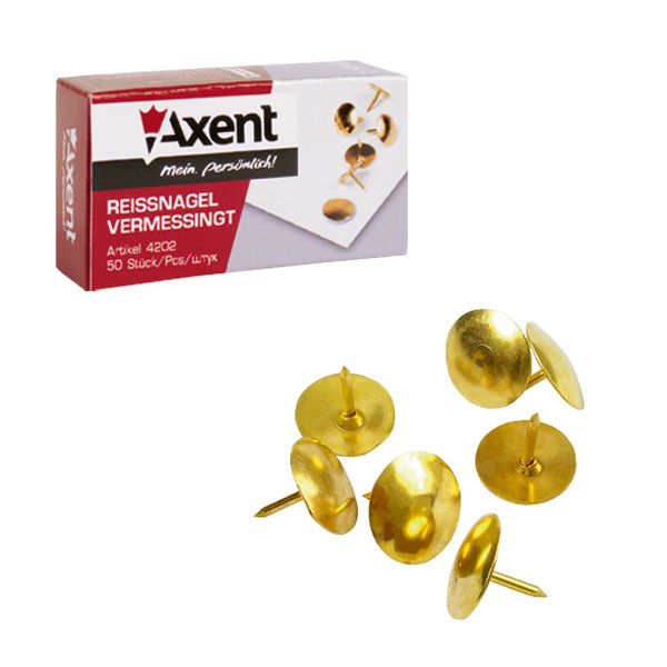 Кнопки омедненные 50 штук, Axent 4202-A