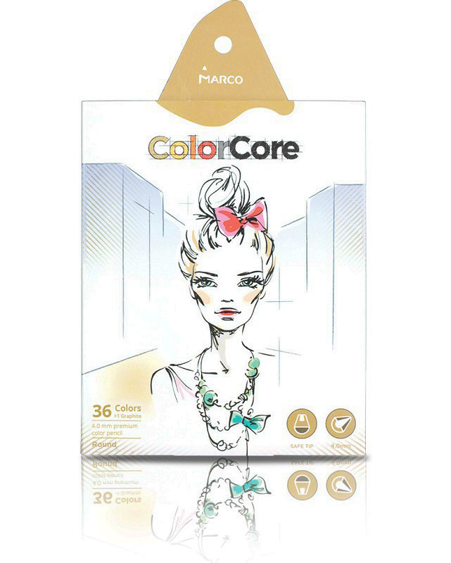 Карандаши цветные Marco Color Core 36 цветов 3130-36CB