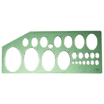 Трафарет кіл в ізометрії, прозорий кольоровий, Спектр-канцпласт ТИ-2