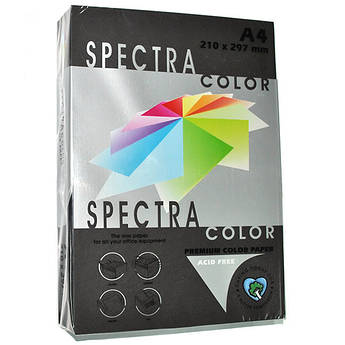 Папір кольоровий чорний, 25 аркушів, А4, 160 г/м2, IT 401 Black, Spectra Color