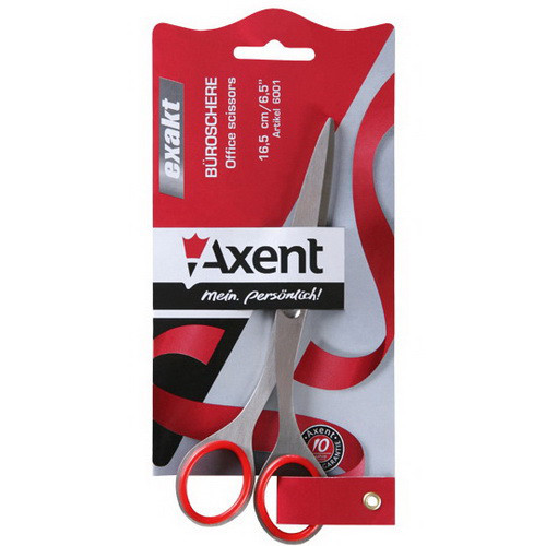 Ножницы Axent Exact 6001-A 165 мм красные
