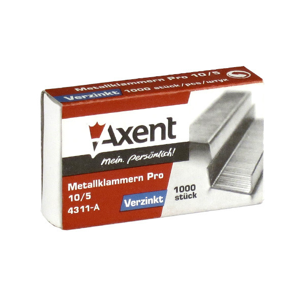 Скоби для степлеру № 10/5, Axent 4311-A (1000 штук)