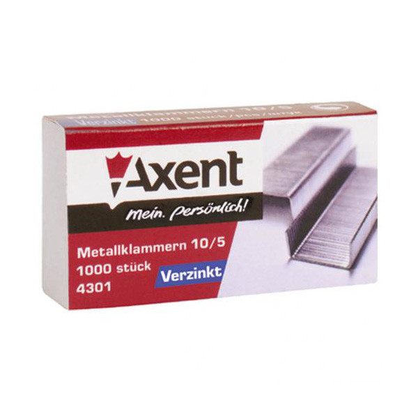 Скоби Axent 4301-A №10/5 1000 шт/уп Metallklammern